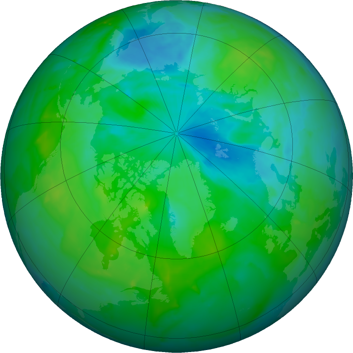 Arctic ozone map for 29 July 2011